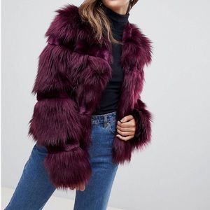 Urbancode Short Coat in Faux Fur Mix
